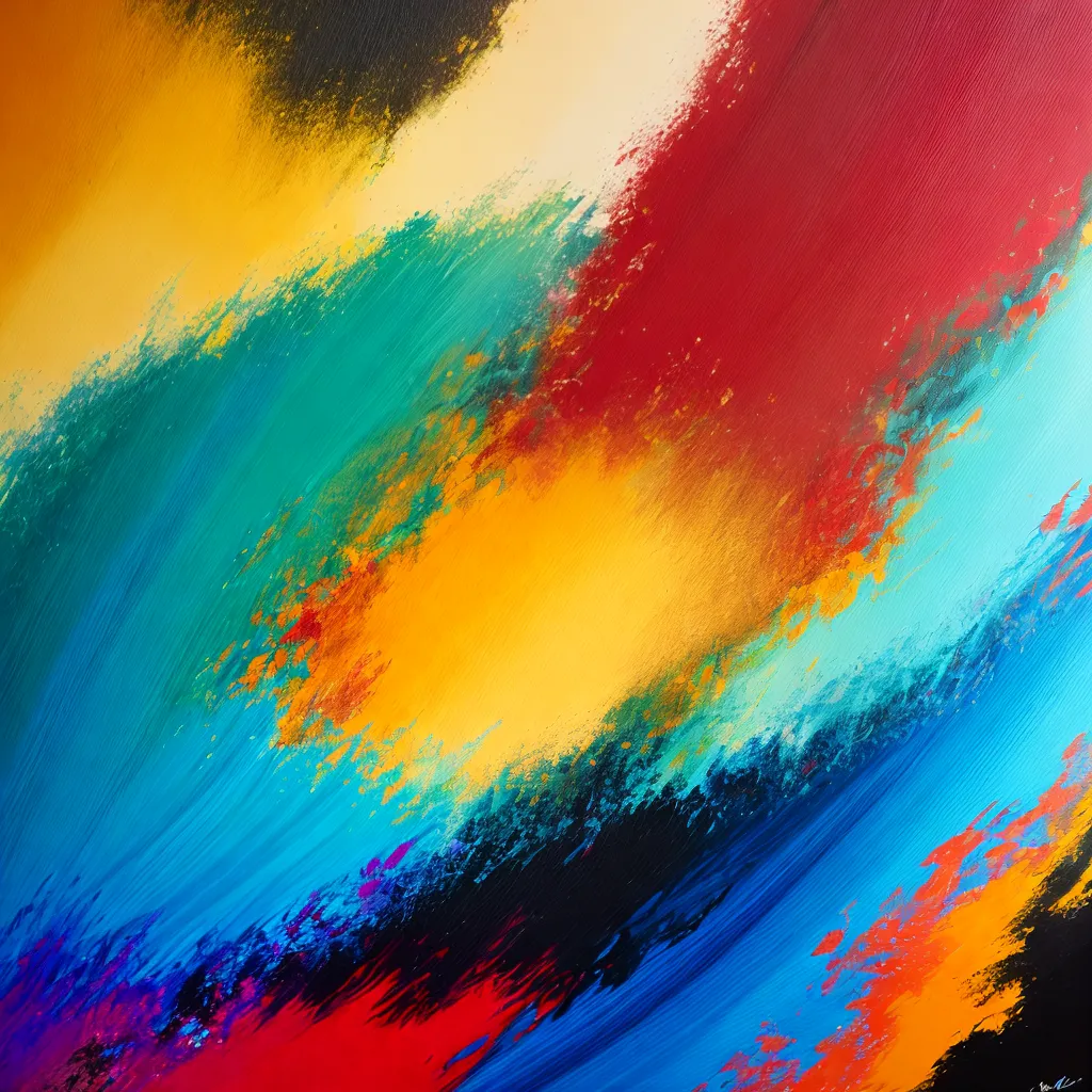 pintura abstrata cores vibrantes