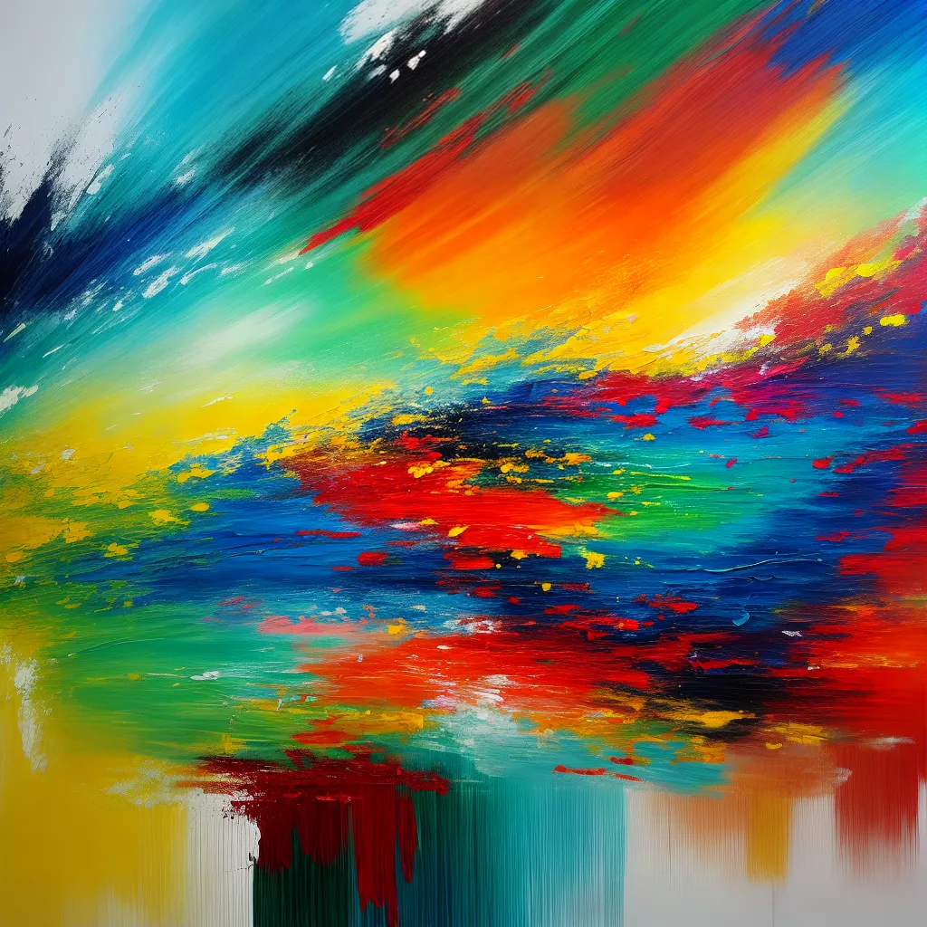 pintura abstrata cores criatividade