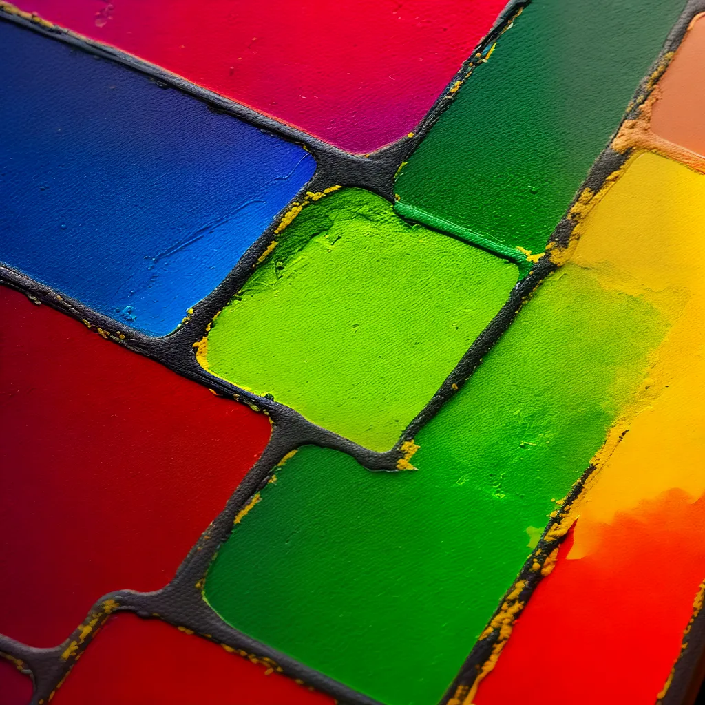 paleta tintas acrilicas cores vibrantes