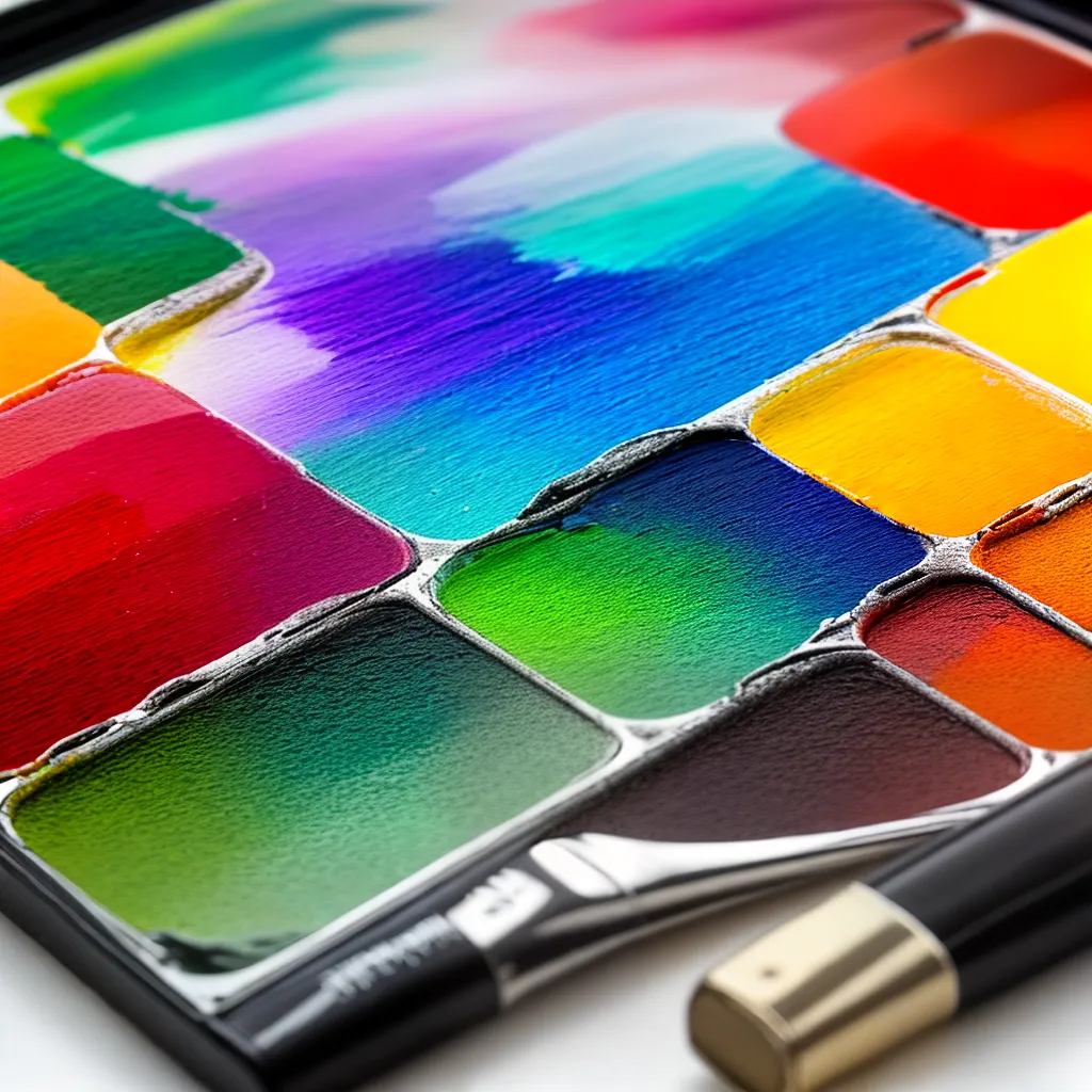 paleta tintas acrilicas arte canvas