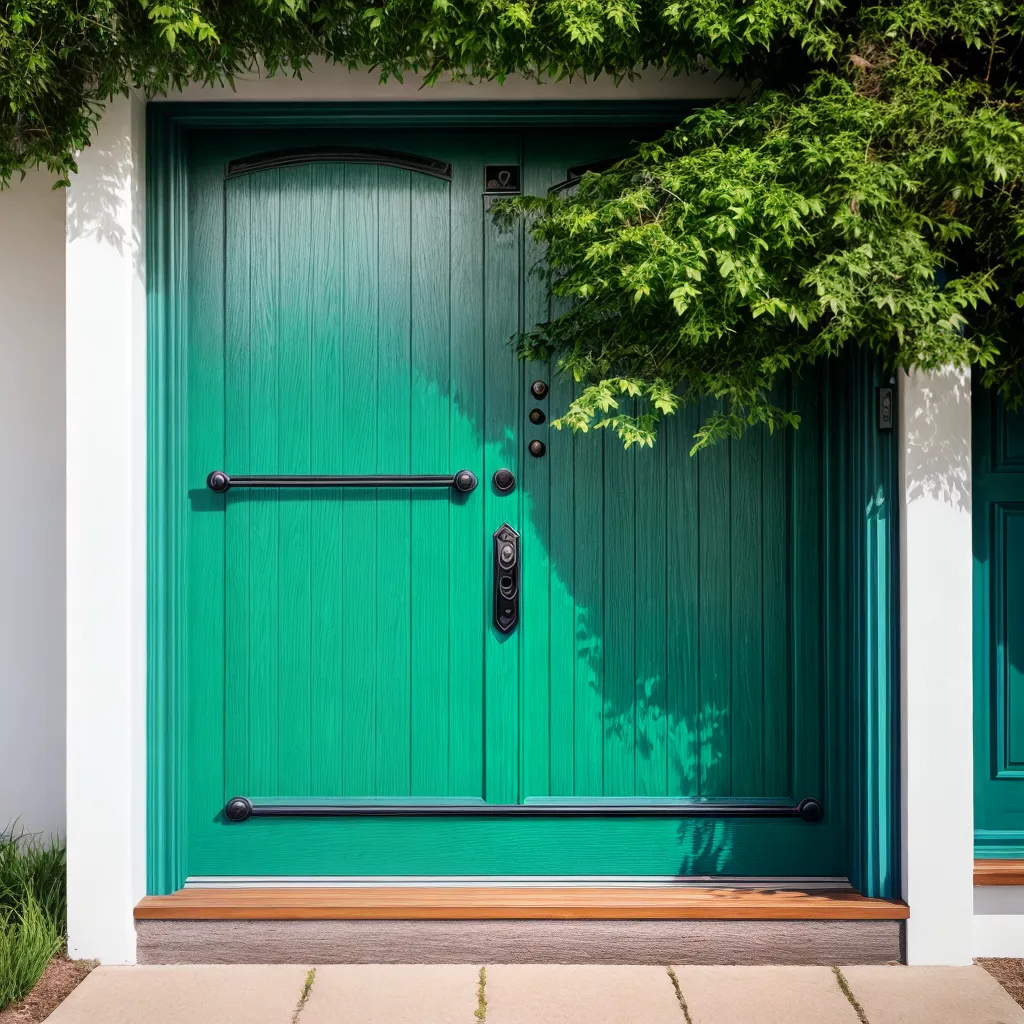 porta madeira pintura exterior vibrante