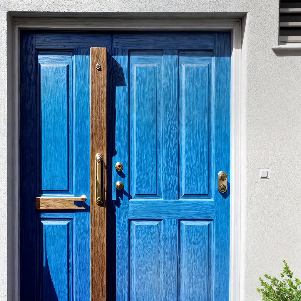 porta madeira pintura vibrante elegante