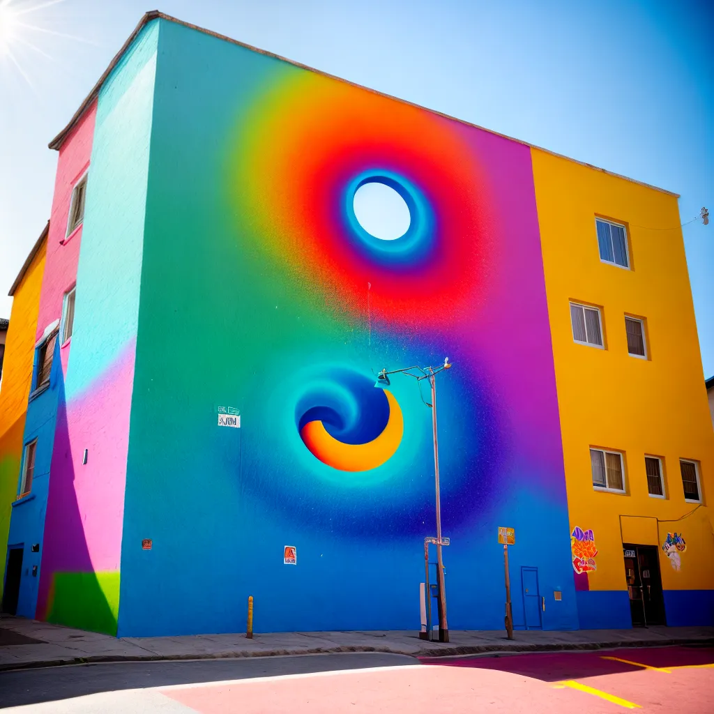 mural colorido cultura urbana graffiti