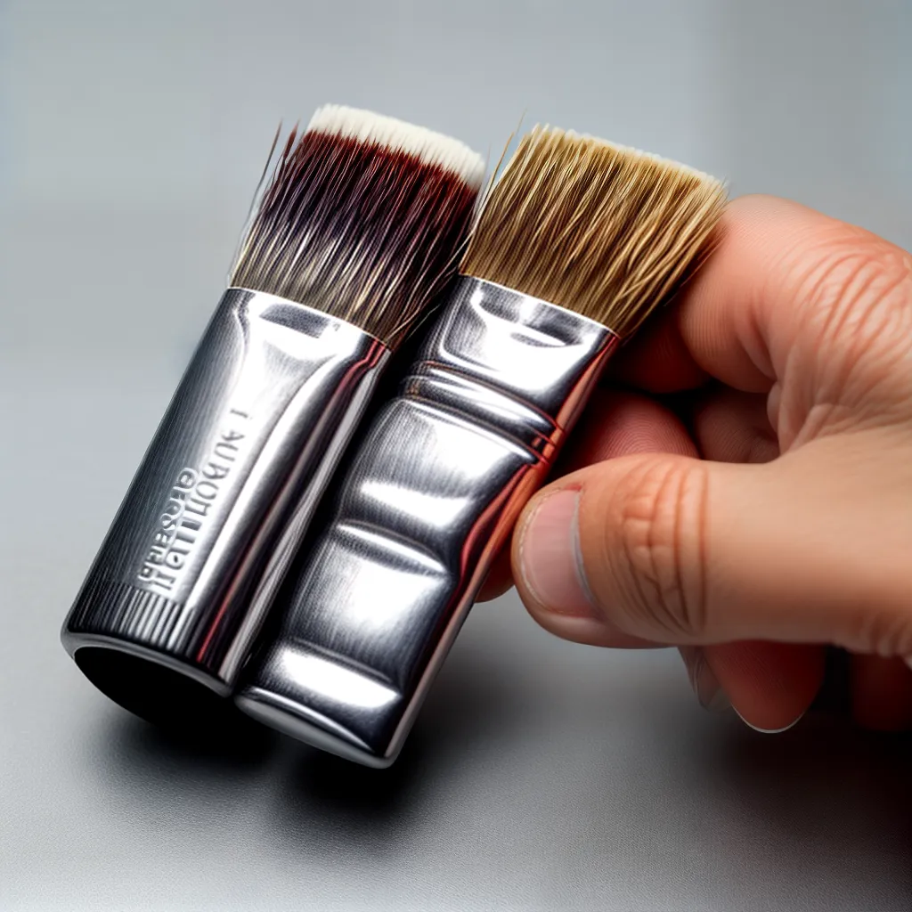 pintor mao pincel prata metal