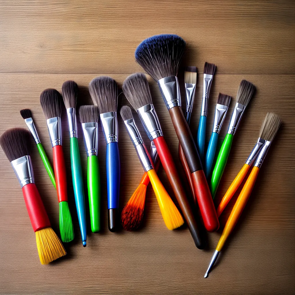 pinceis pintura varios tamanhos fibras sinteticas