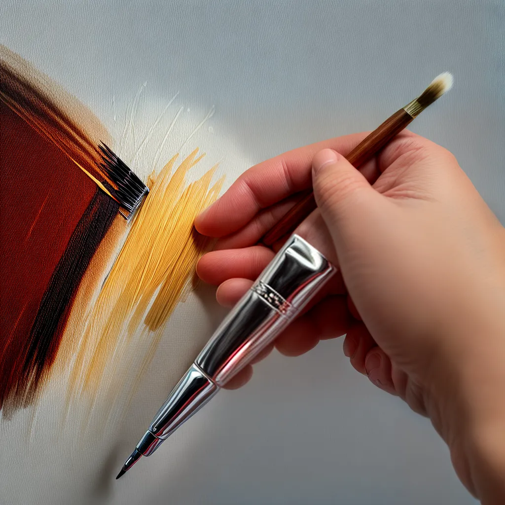 mao artista pincel pintura retrato
