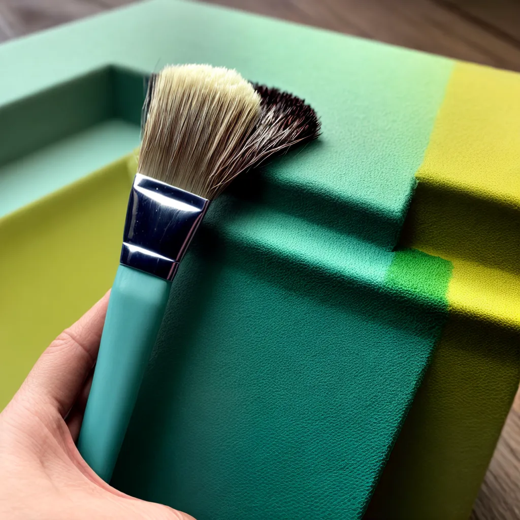 pincel artista pintura verde paisagem