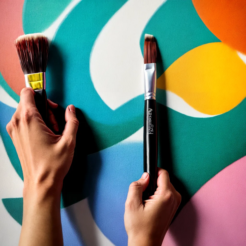 artista mural pincel cores vibrantes