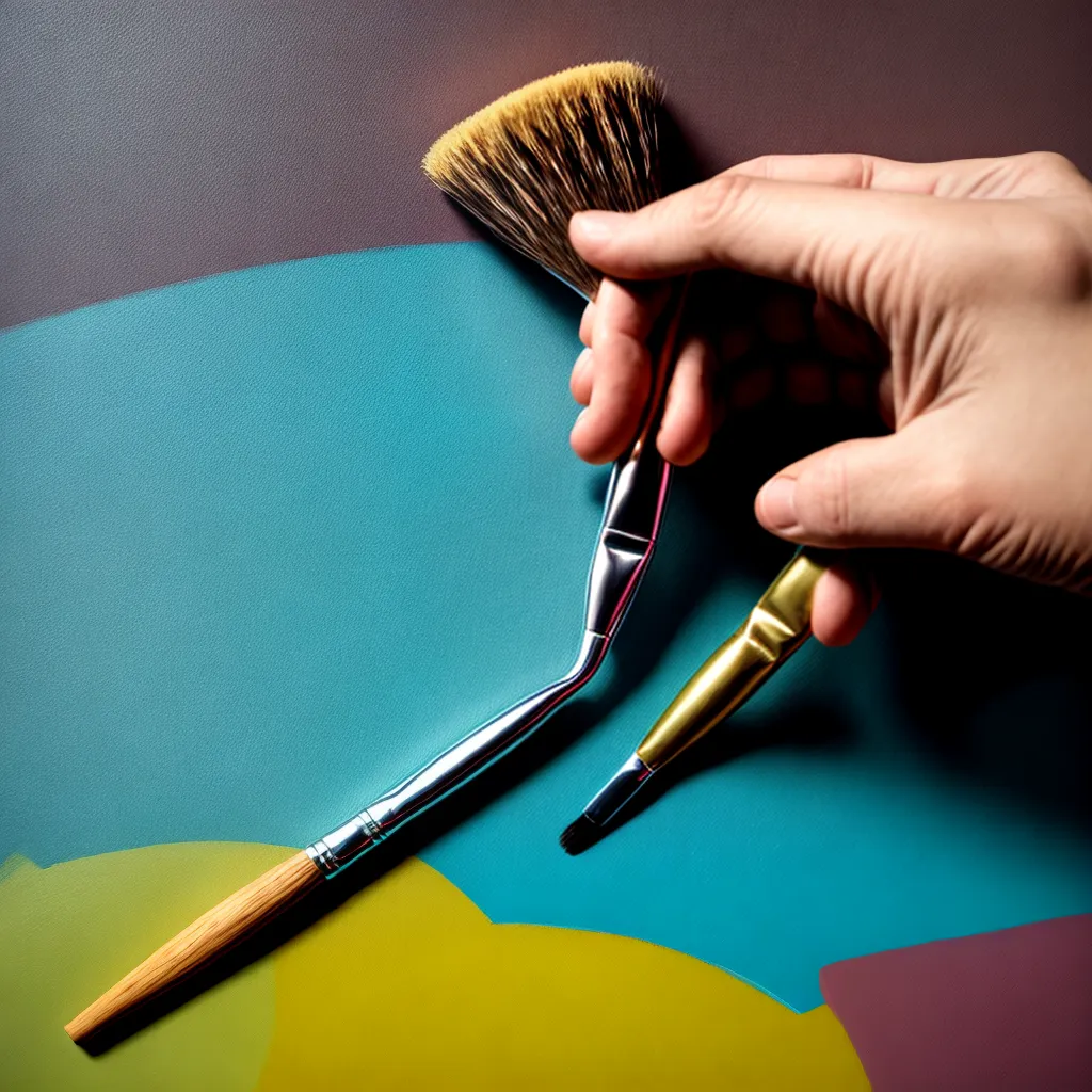 pincel artista mural colorido