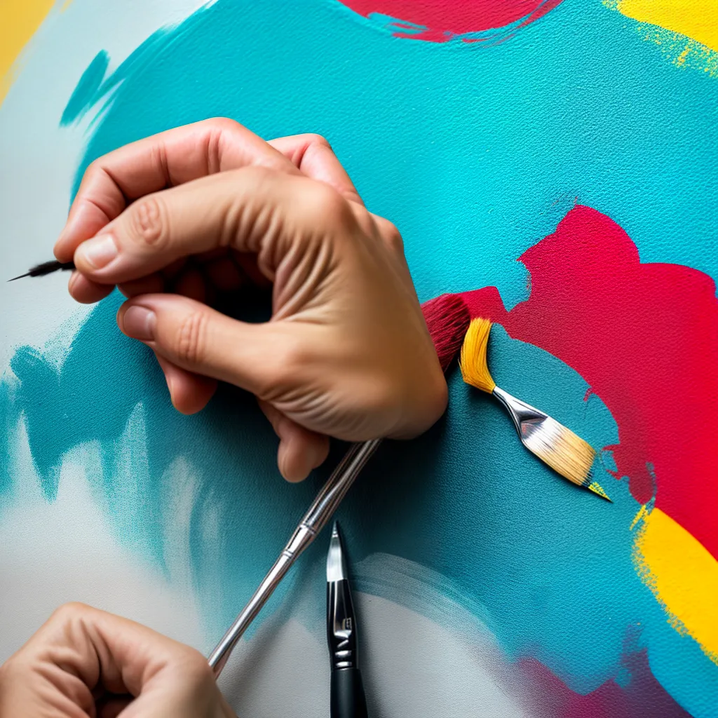 artista mural pincel tinta pintura