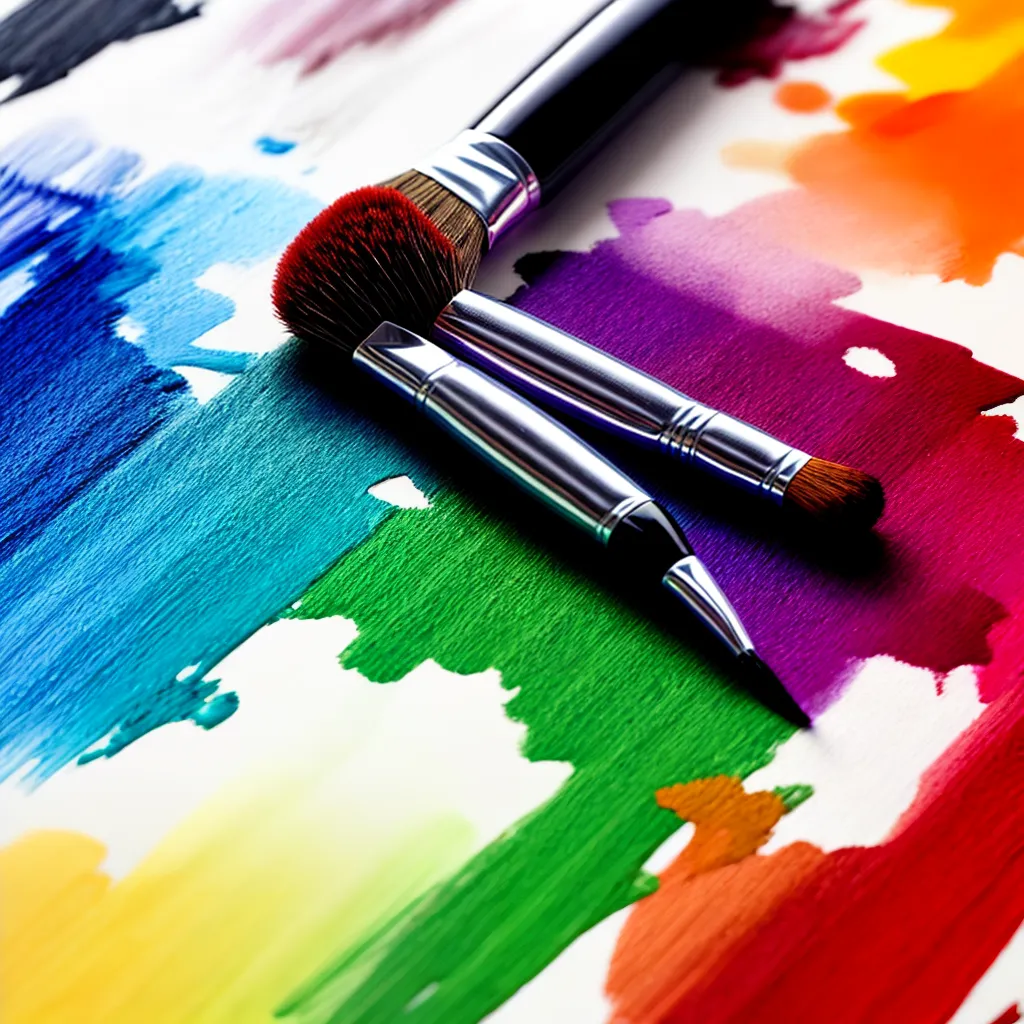 pincel caligrafia paleta aquarela