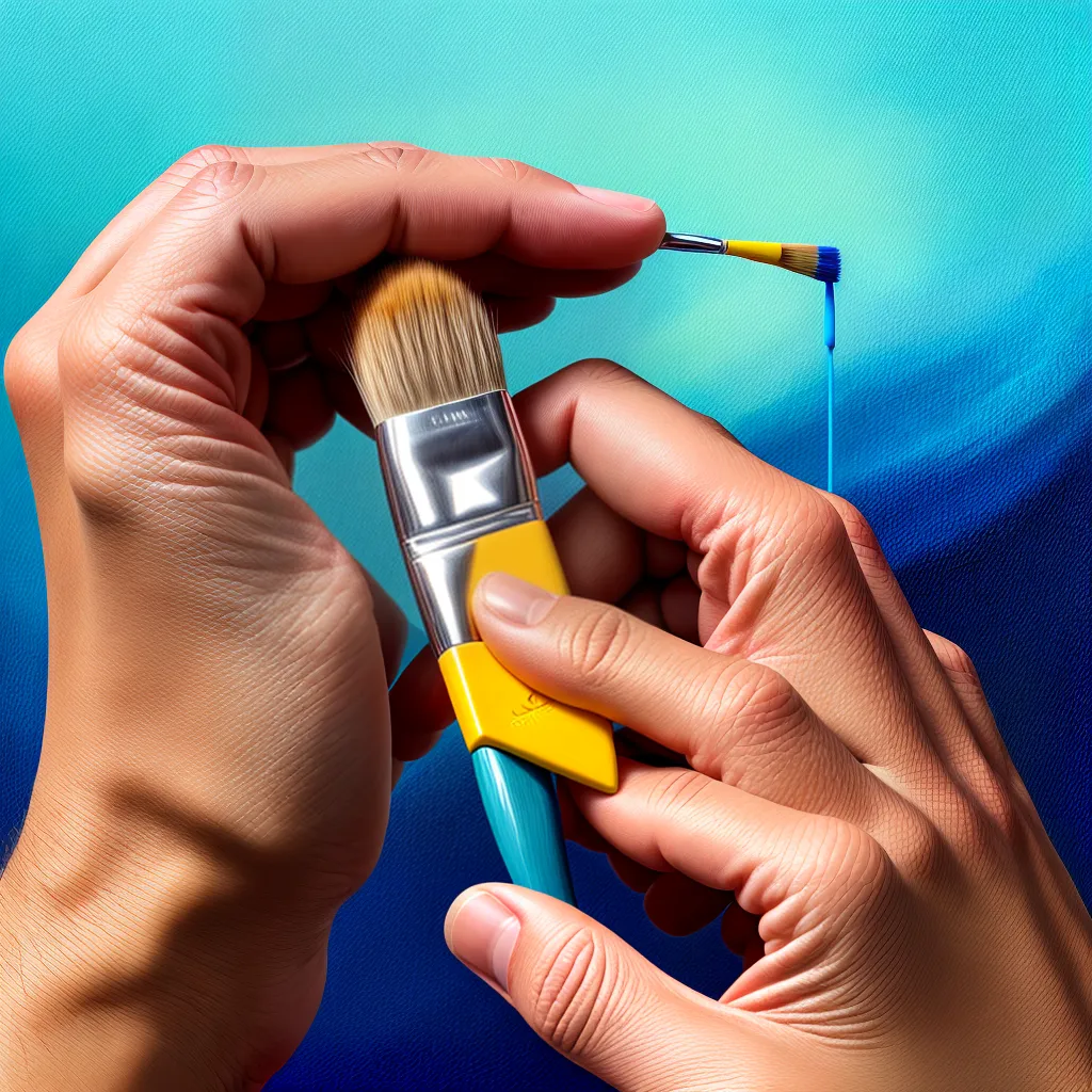pincel pintura cores luminosas
