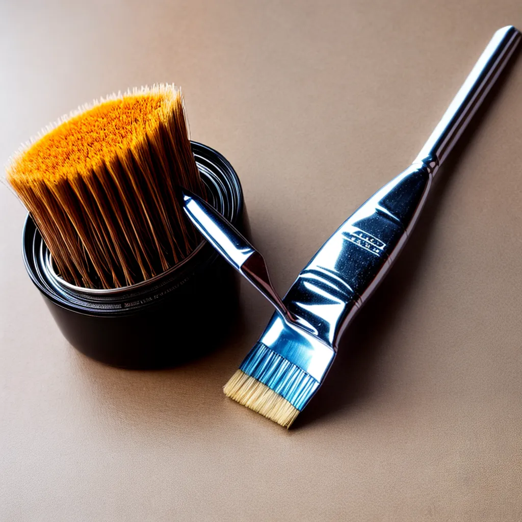 pincel largo tinta pintura listras