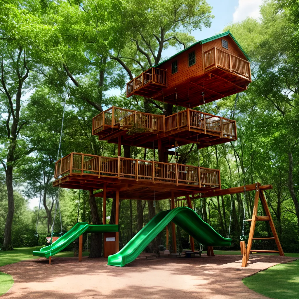 slide balanco arvore casa na arvore