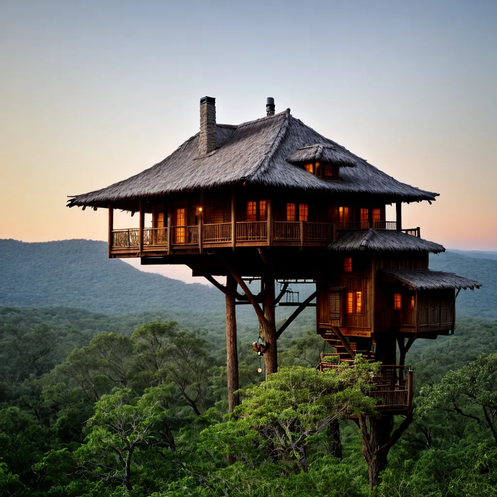 casa na arvore encantadora natureza