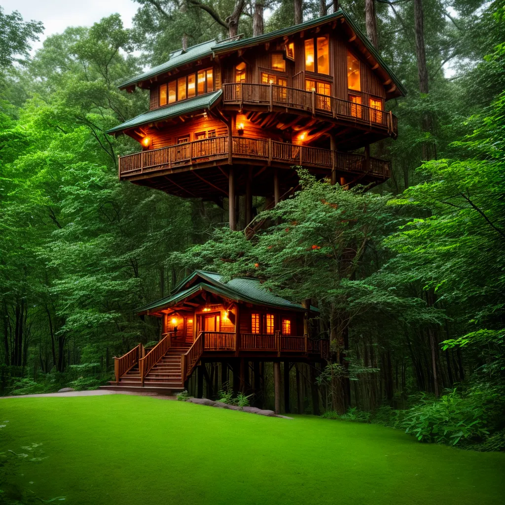 casa na arvore luzes fadas natureza 1