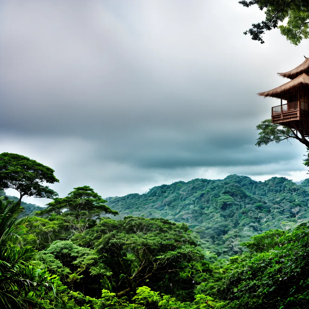 casa na arvore floresta tropical 1