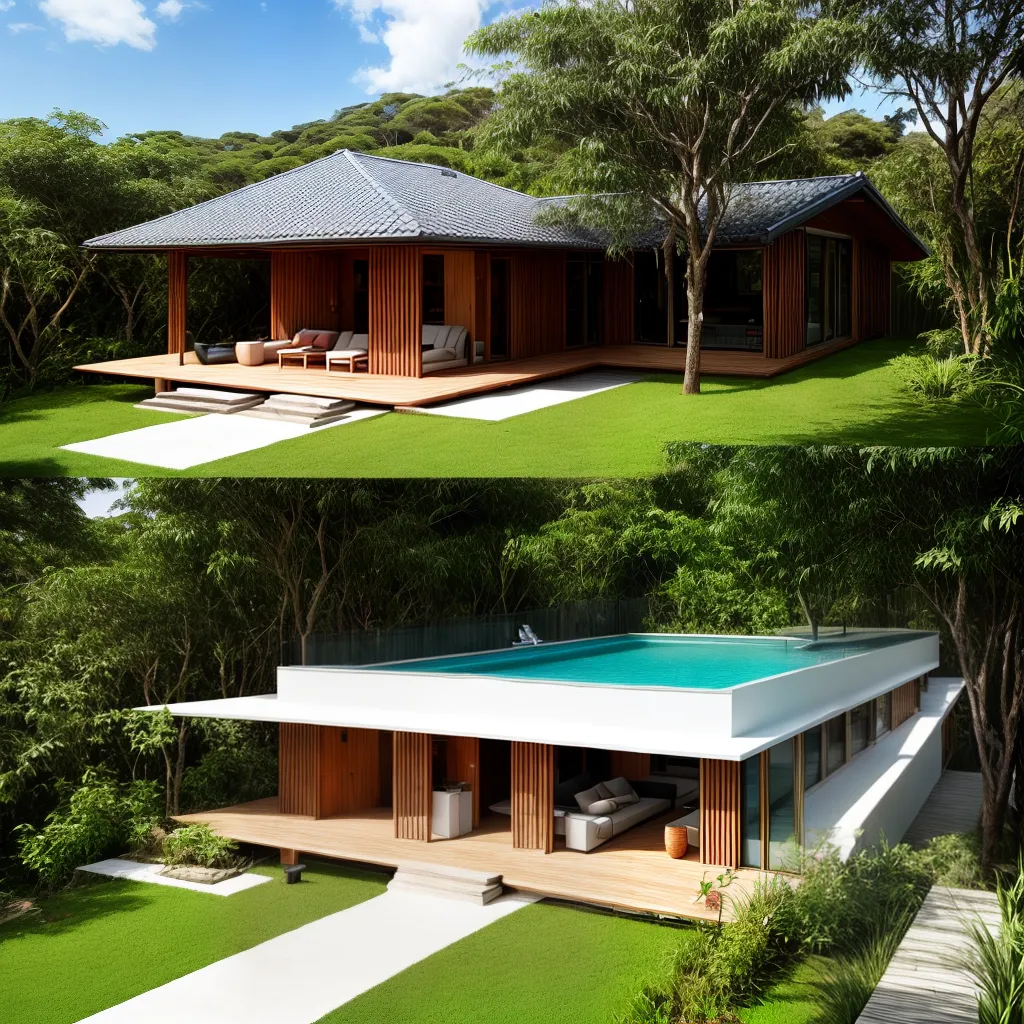 casa sustentavel agua jardim verde