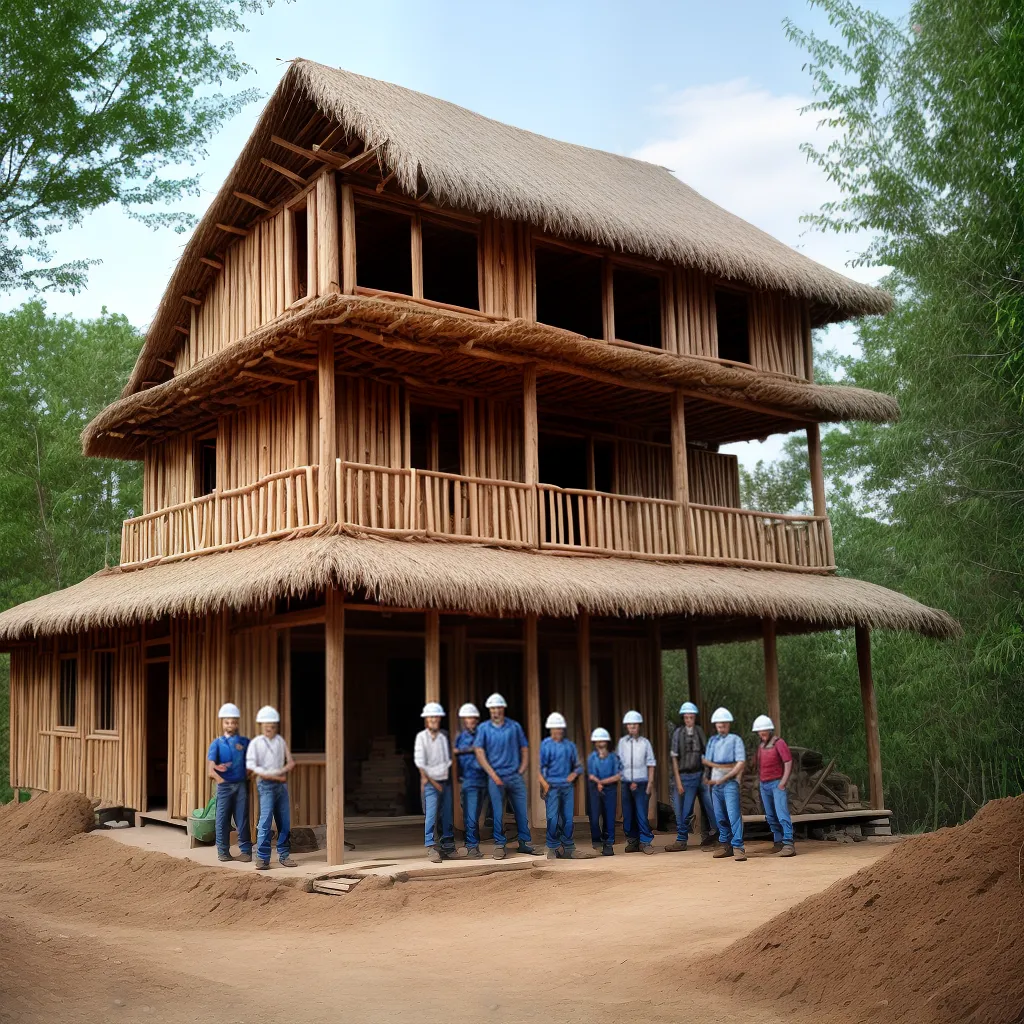bioconstrucao casa eco amigos entusiasmo