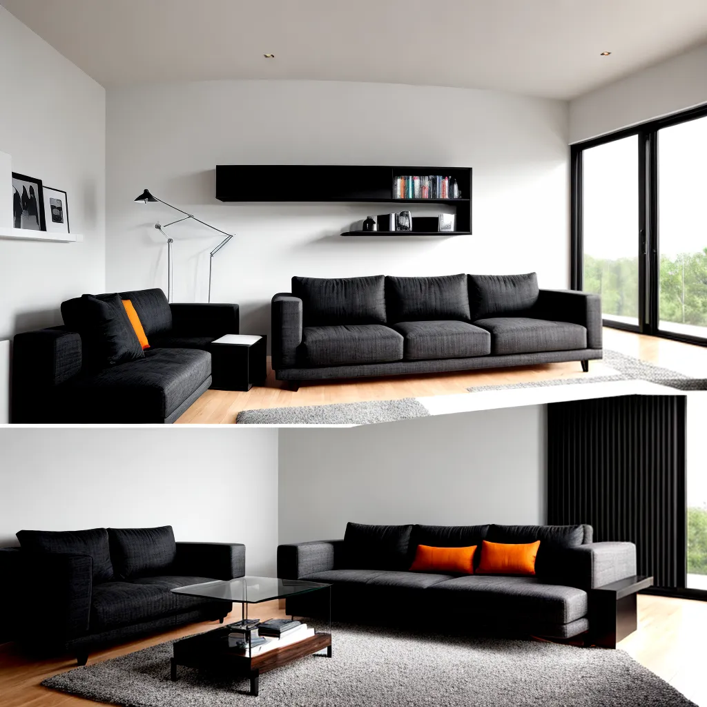 sala estar moderna sofa minimalista