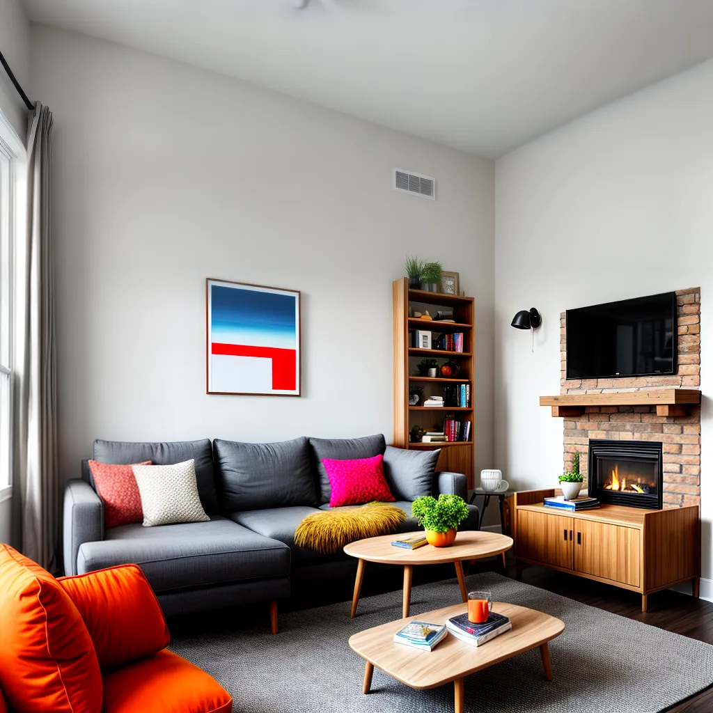 sala estar estante sofa moderno