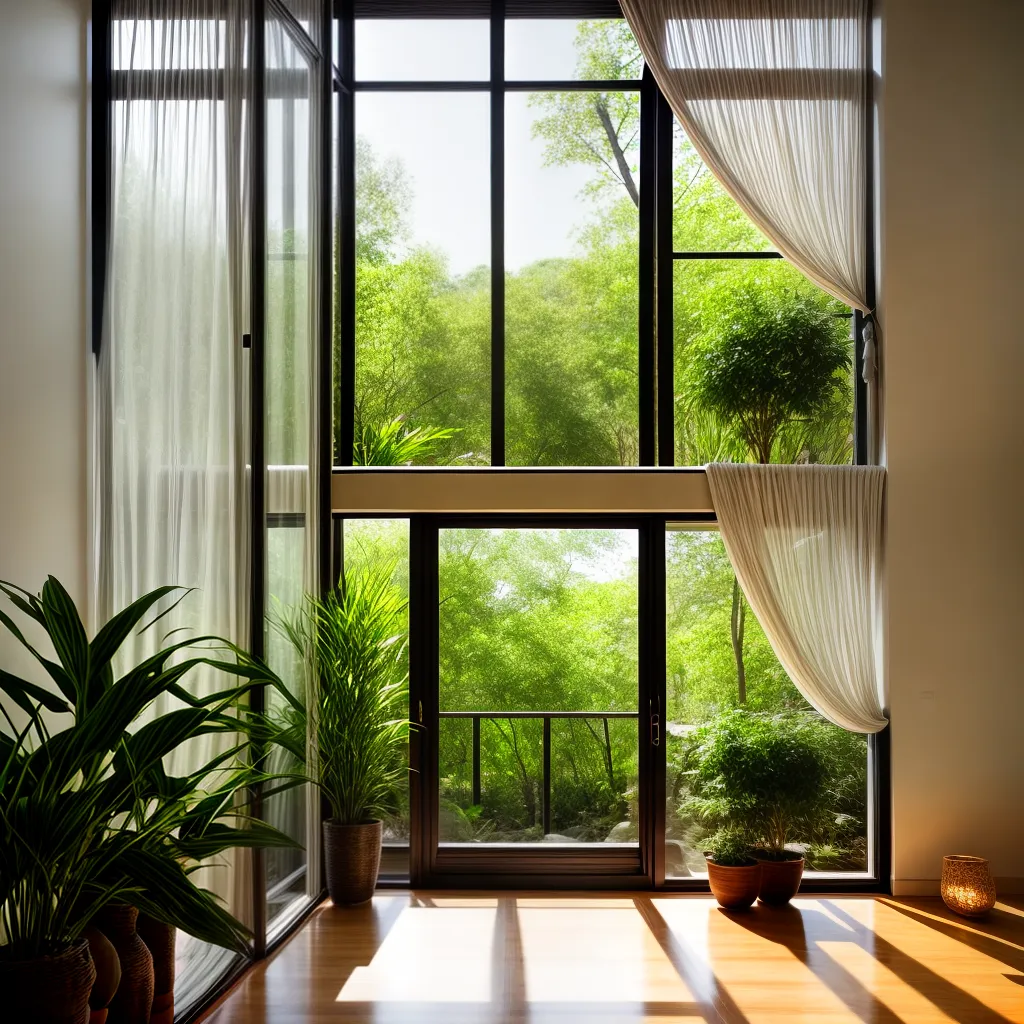 sala meditacao natureza luz jardim