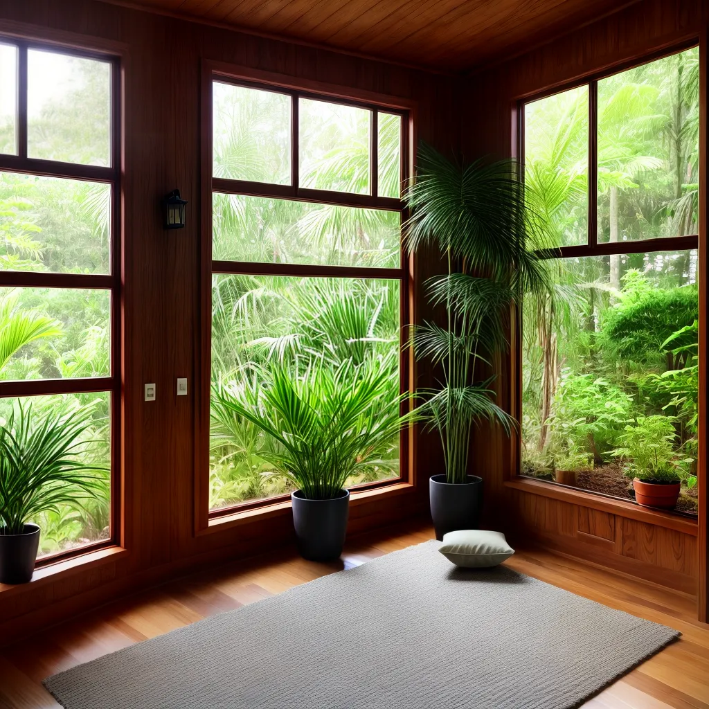 sala meditacao natureza luz plantas 1