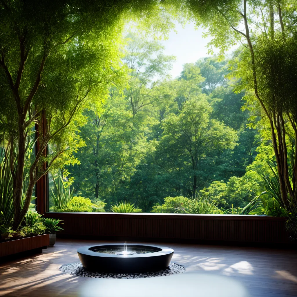sala meditacao natureza luz tranquilidade