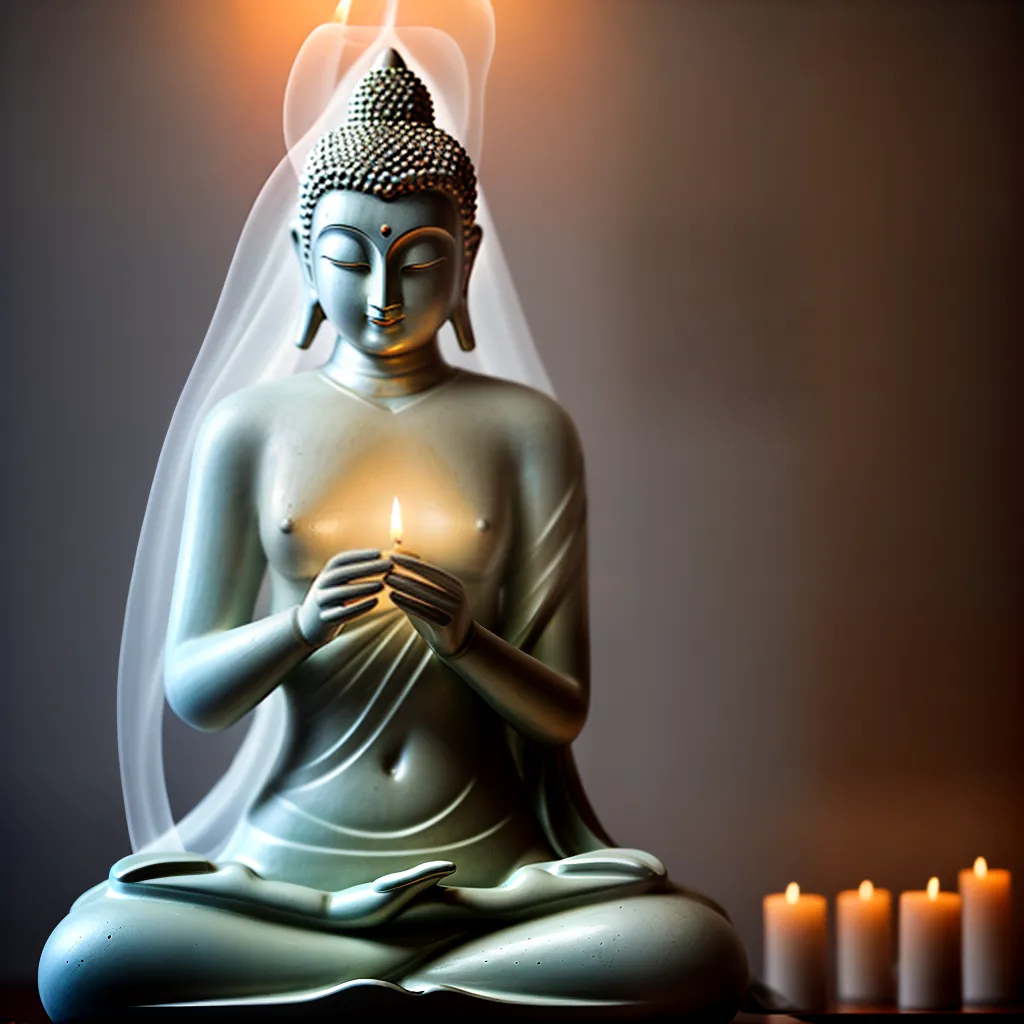 buda estatua calmante meditacao