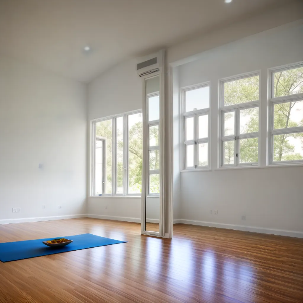 estudio yoga espelho luz natural 3