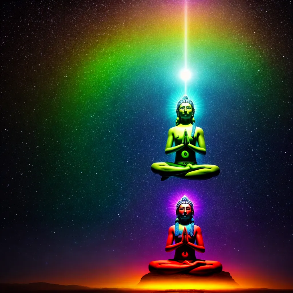 sala yoga azul verde mandala buda