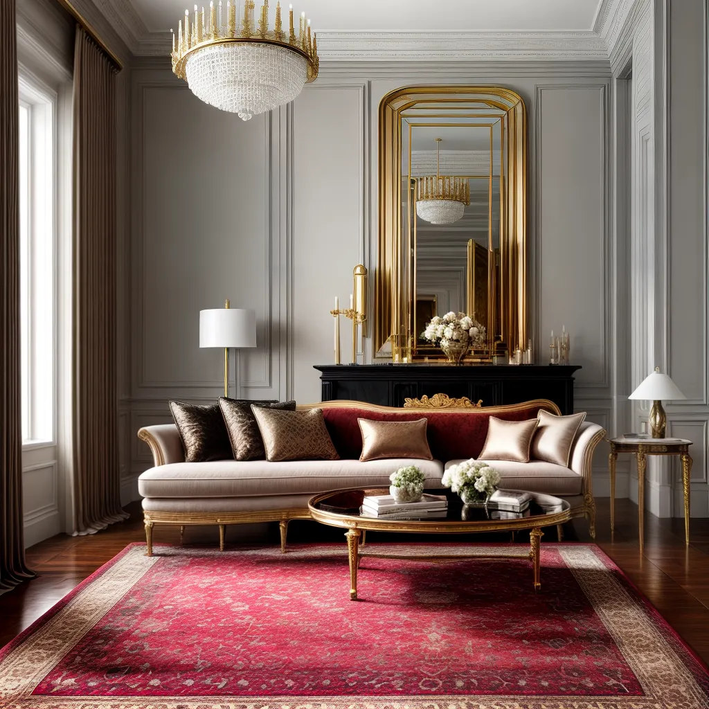 sala luxuosa sofa veludo mesa escultural