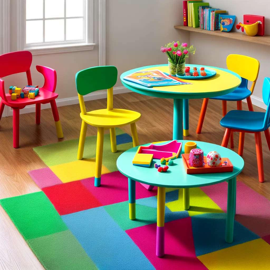 conjunto infantil colorido sala divertida