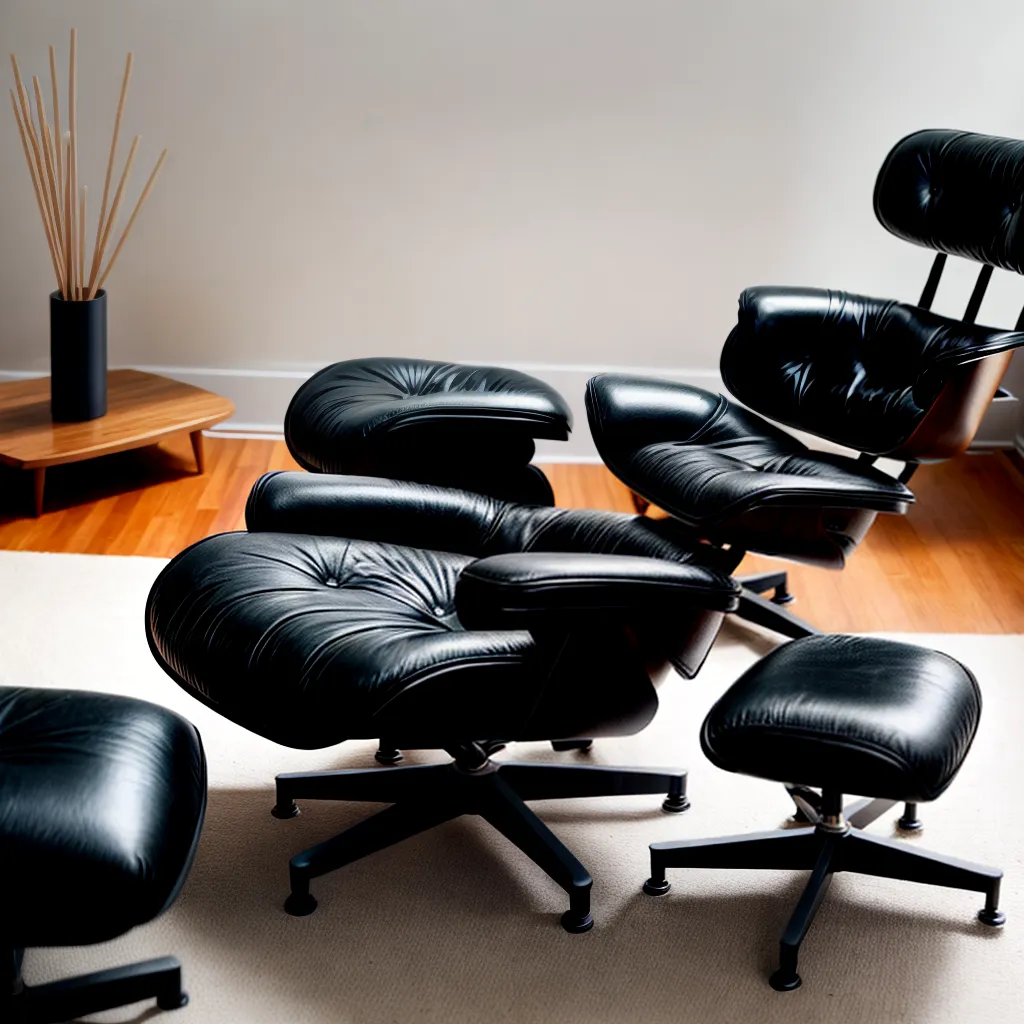 cadeira eames preto branco