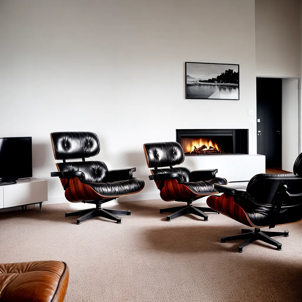 cadeira eames sala minimalista