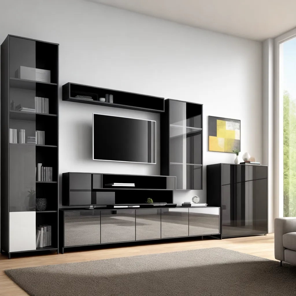 sala minimalista unidade armazenamento