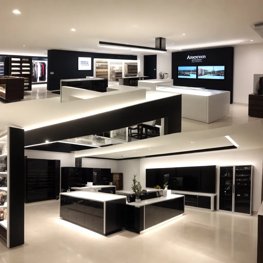 showroom moveis moderno iluminado 1