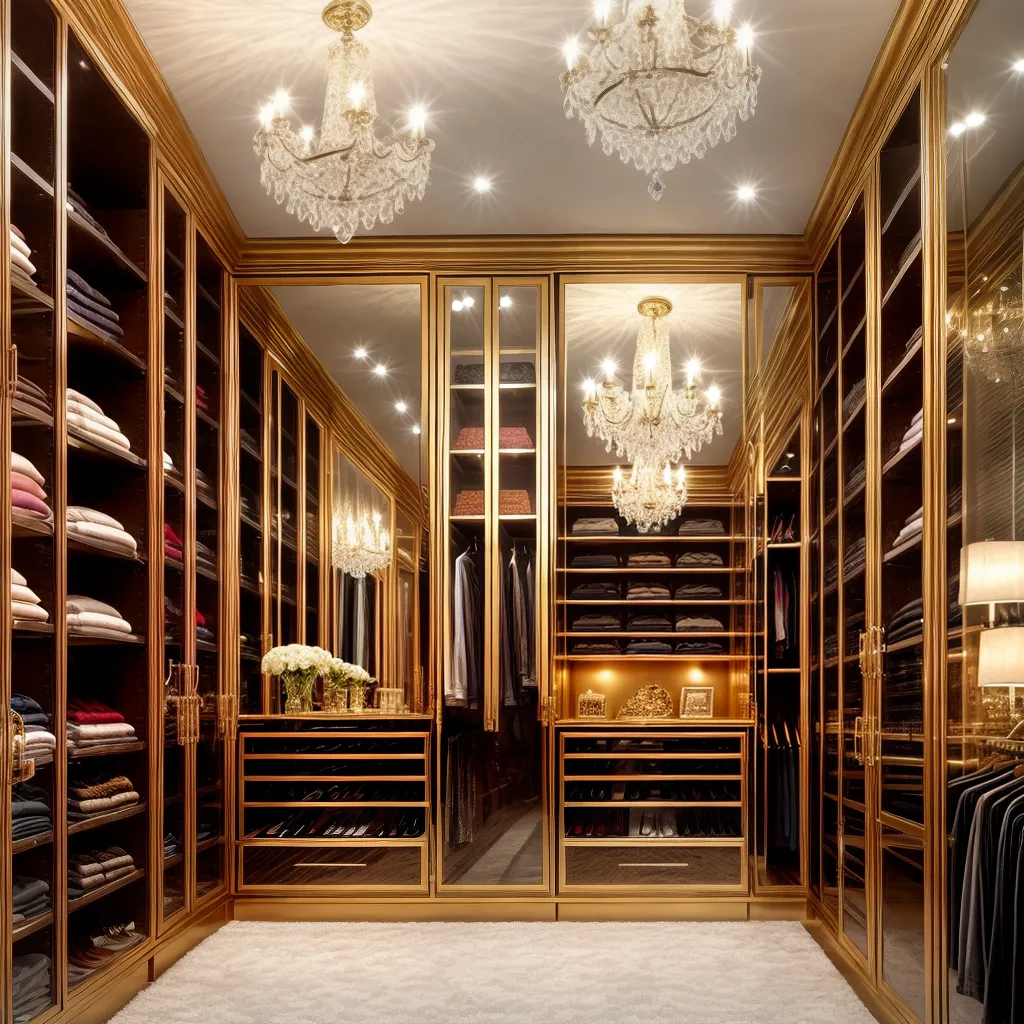 Ideias de decoração de closet luxuosos