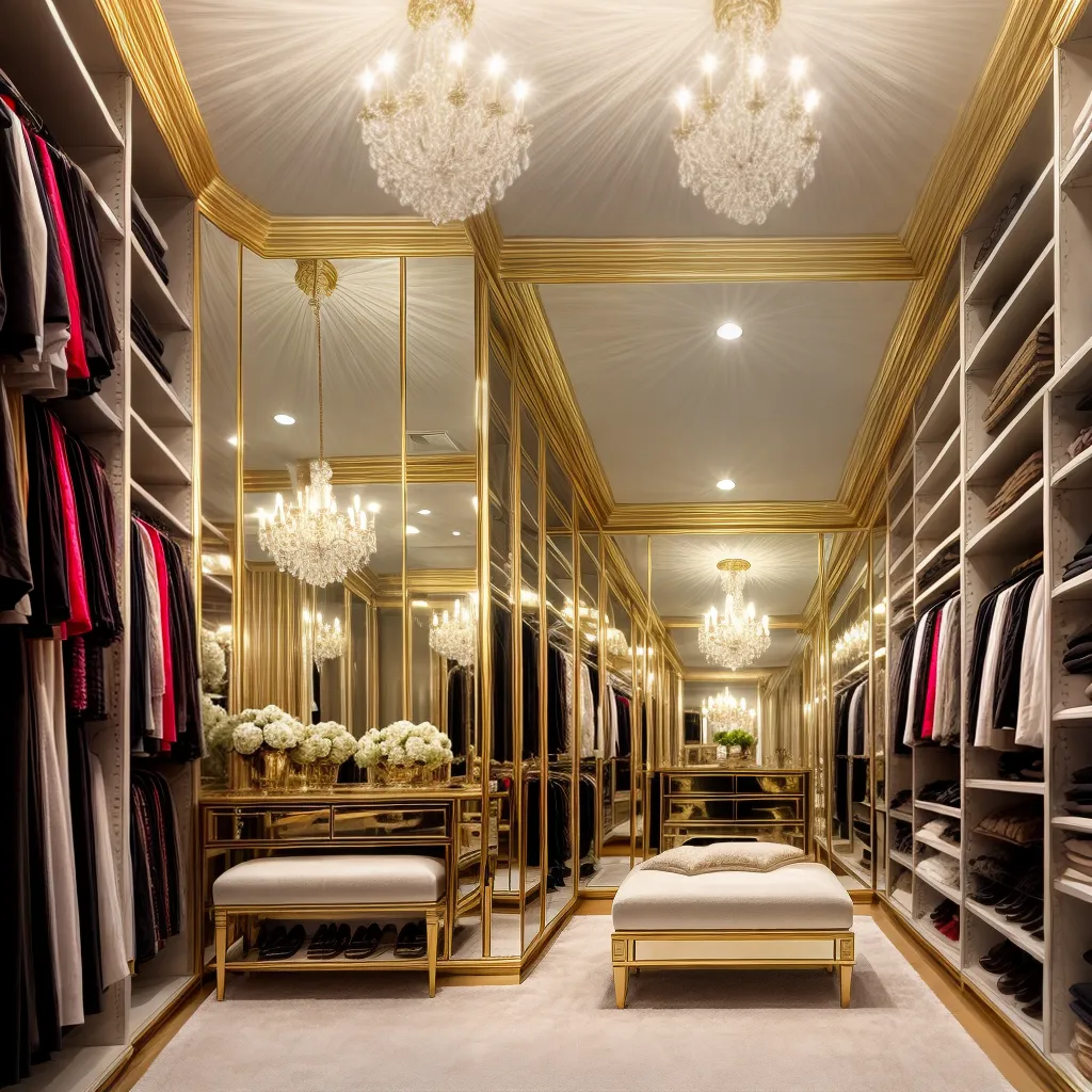 Ideias de decoração de closet luxuosos