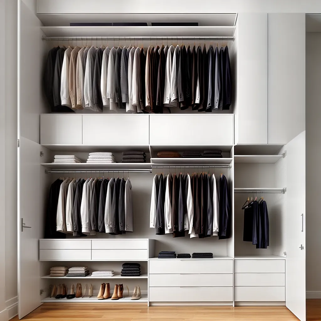 closet moderno organizado sereno