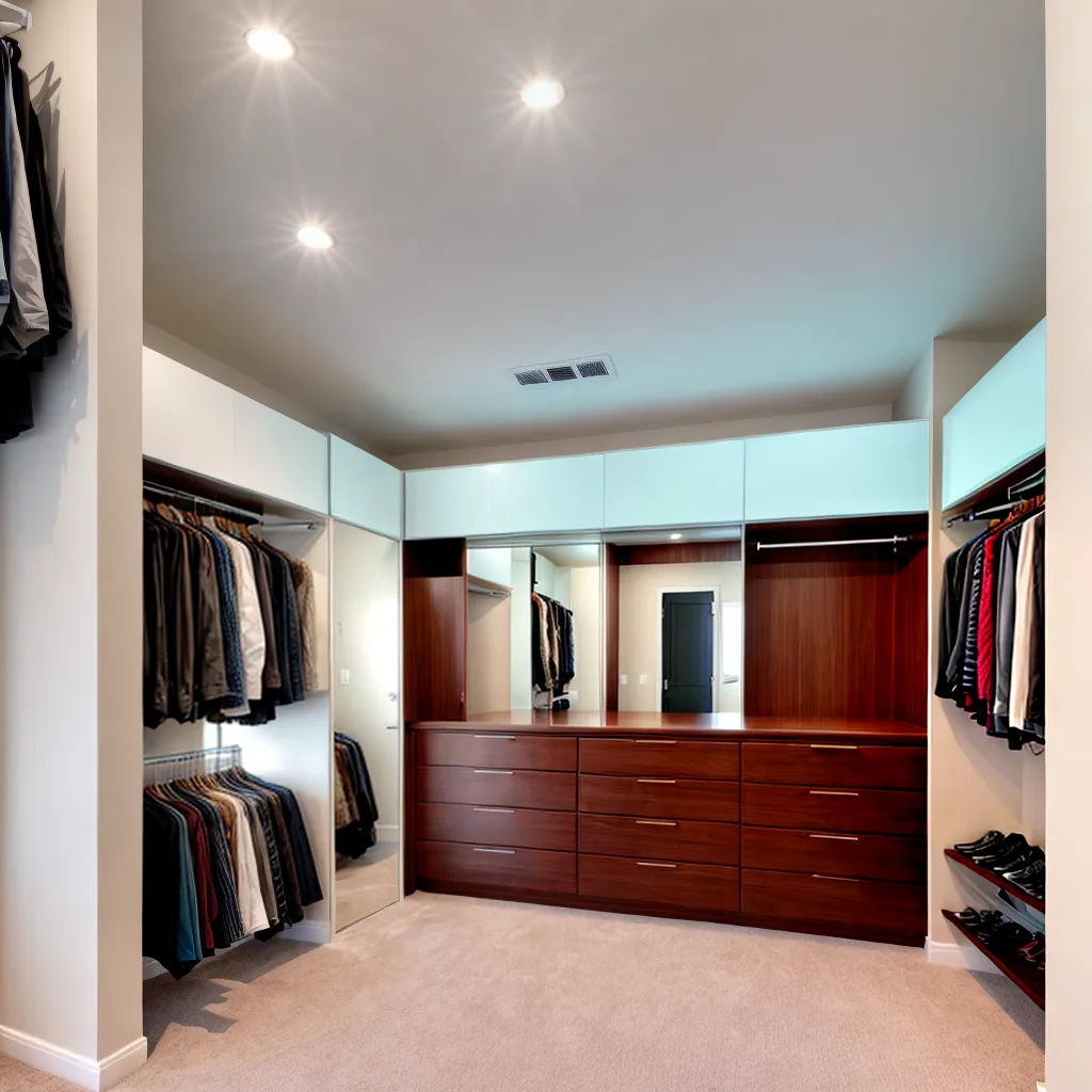closet espacoso portas deslizantes espelho