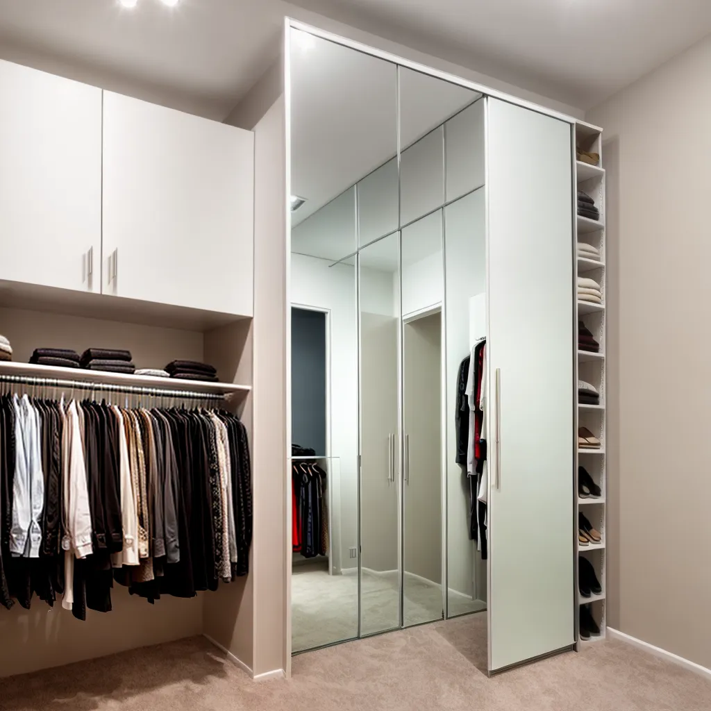 closet espelho organizado elegante