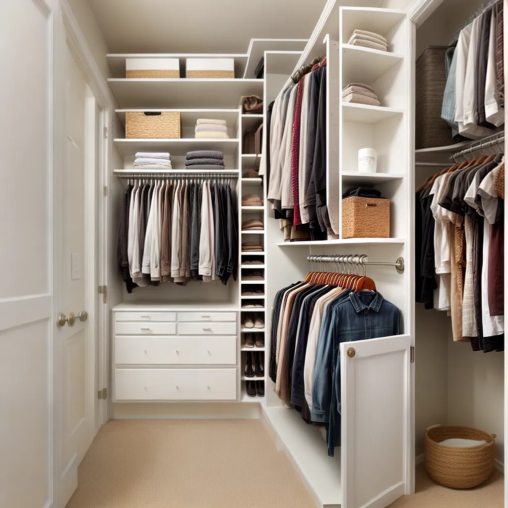 closet luxuoso organizado papel de parede