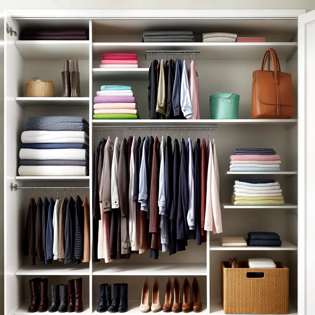 closet organizado hangers caixas acessorios