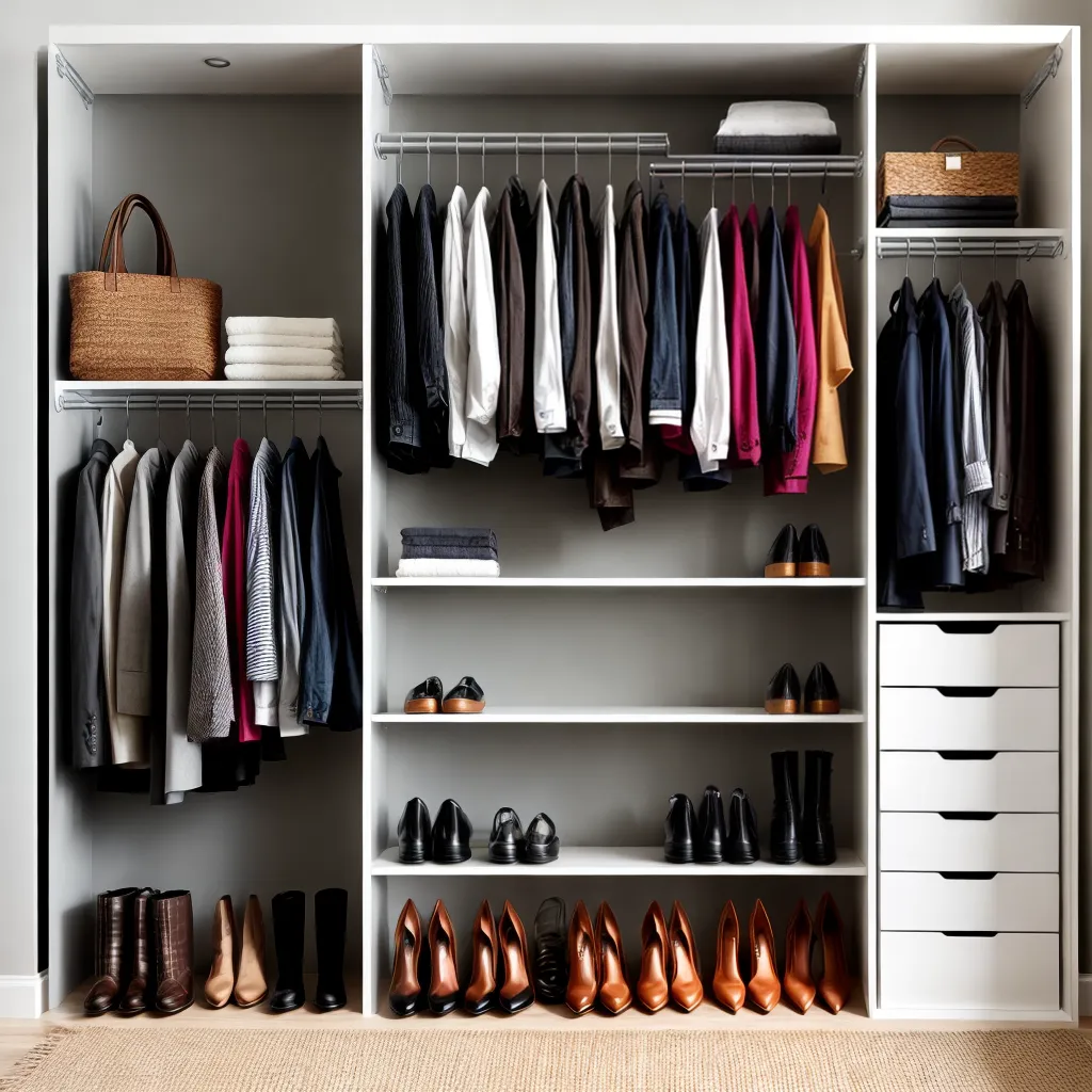 closet organizado hangers roupas