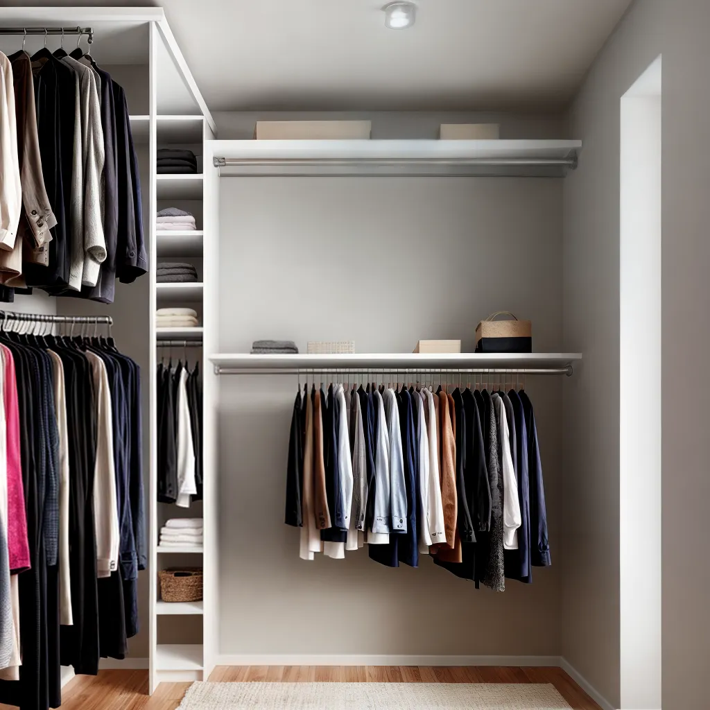 closet organizado roupas coloridas espelho