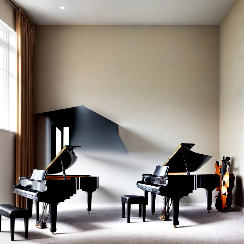 sala musica moderna minimalista piano
