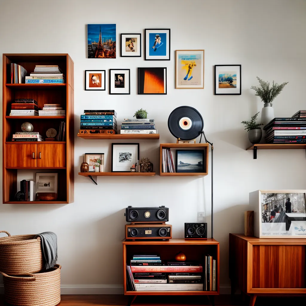 sala musica vintage toca discos vinil