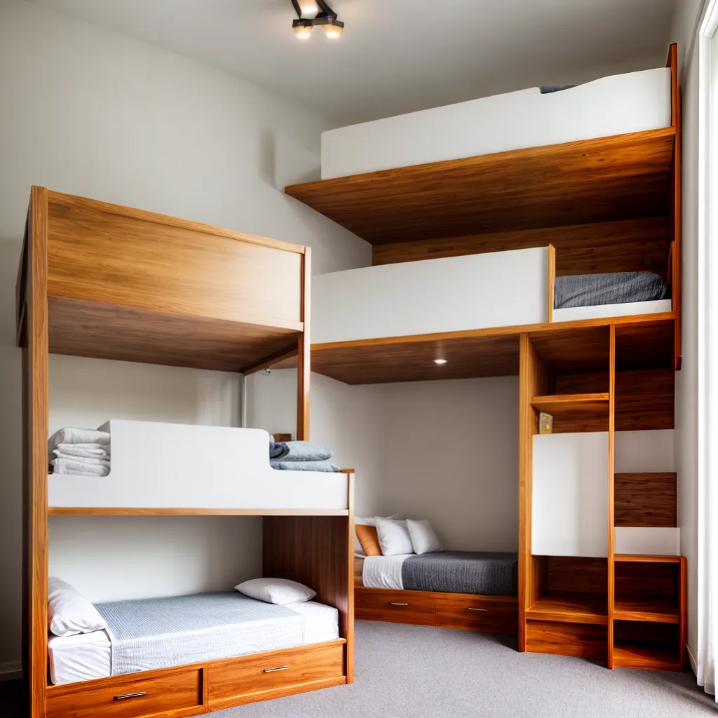 dormitorio hostel beliche armazenamento