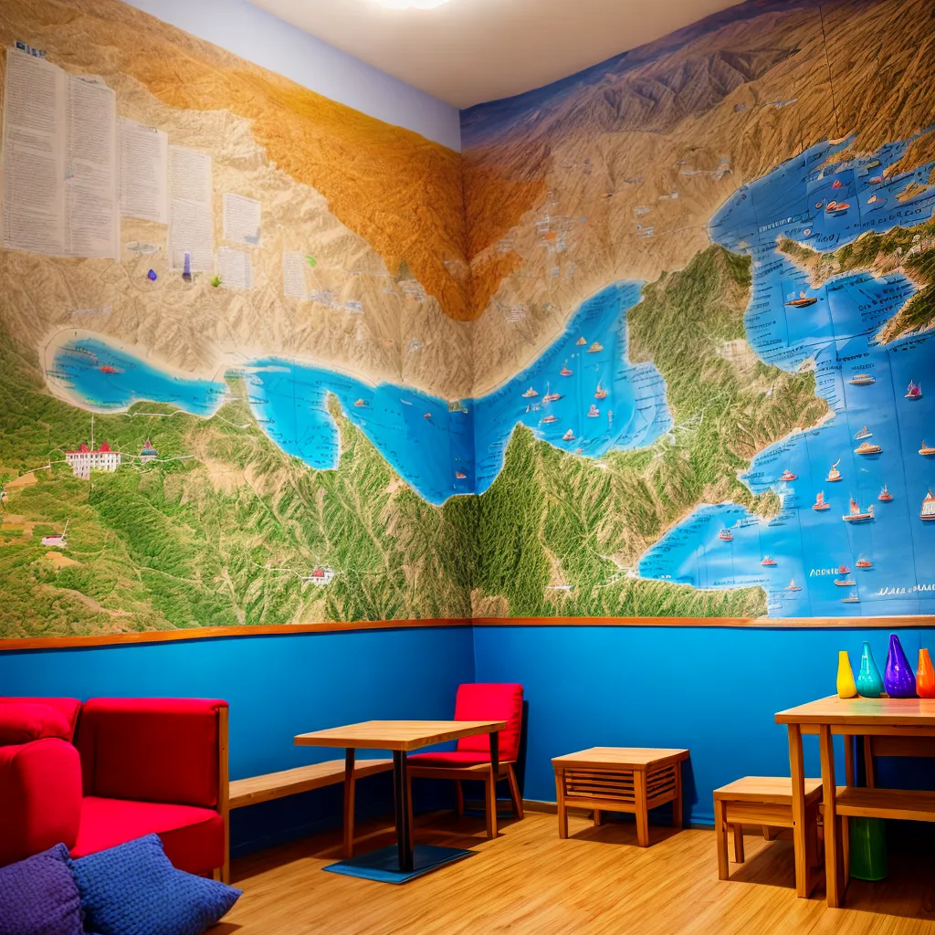 area comum hostel arte viagem